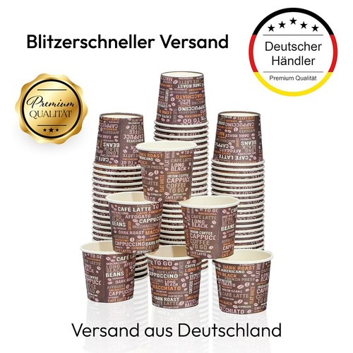 100x espresso pappbecher - 100x, 80ml