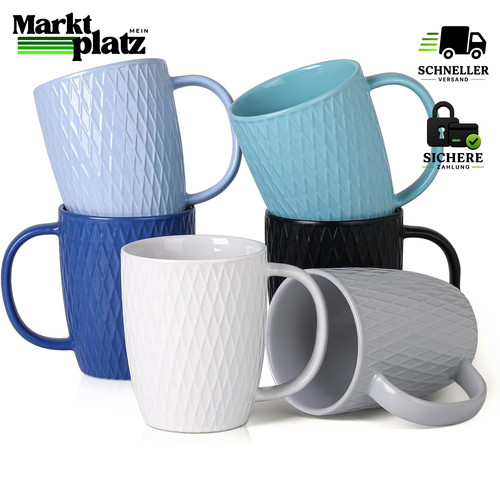 Kaffeetassen set 6er - kaffeetassen, 400ml