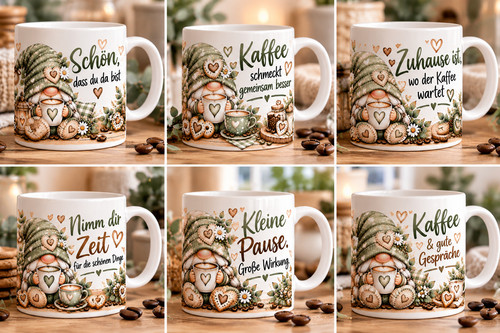 Keramiktasse wichtel mit - keramiktasse,