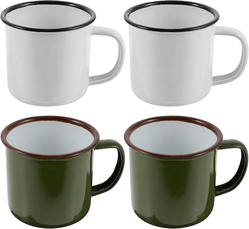 Emaille tasse 350ml retro - tasse,
